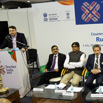 National Textile Corporation Limited participated in the country session for Russia during the program organized for different countries in the mega exhibition Textiles India 2017.